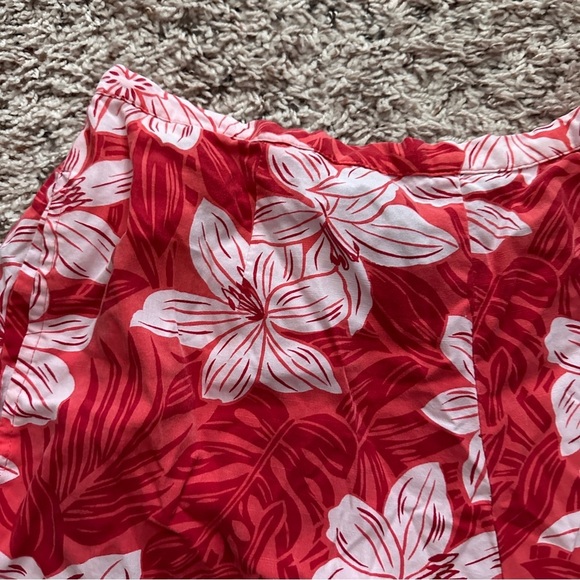 Vintage Sag Harbor Red Tropical Floral Capri Pants Women’s Size 8 Summer Cruise - Picture 4 of 16